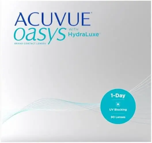 Acuvue Oasys 1-Day Hydraluxe Technology Lentillas Esféricas Diarias , 90 unidades - +7.50, 8.5, 14.30