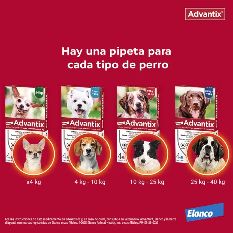 Advantix Mono Pipeta, 4,0 Ml +25Kg, 2 Unidades - Image 2