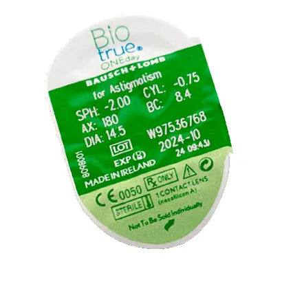 Biotrue One Day Lentillas Tóricas Diarias , 30 unidades - -1.75, -1.75, 70, 8.4, 14.50 - Image 3