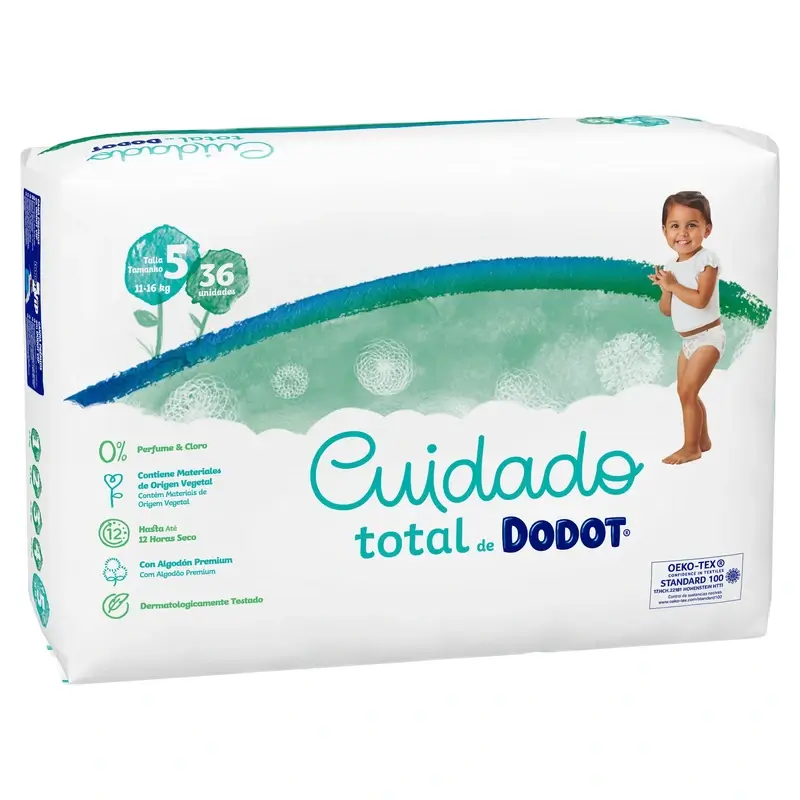 Dodot Cuidado Total Talla 5, 36 Pañales
