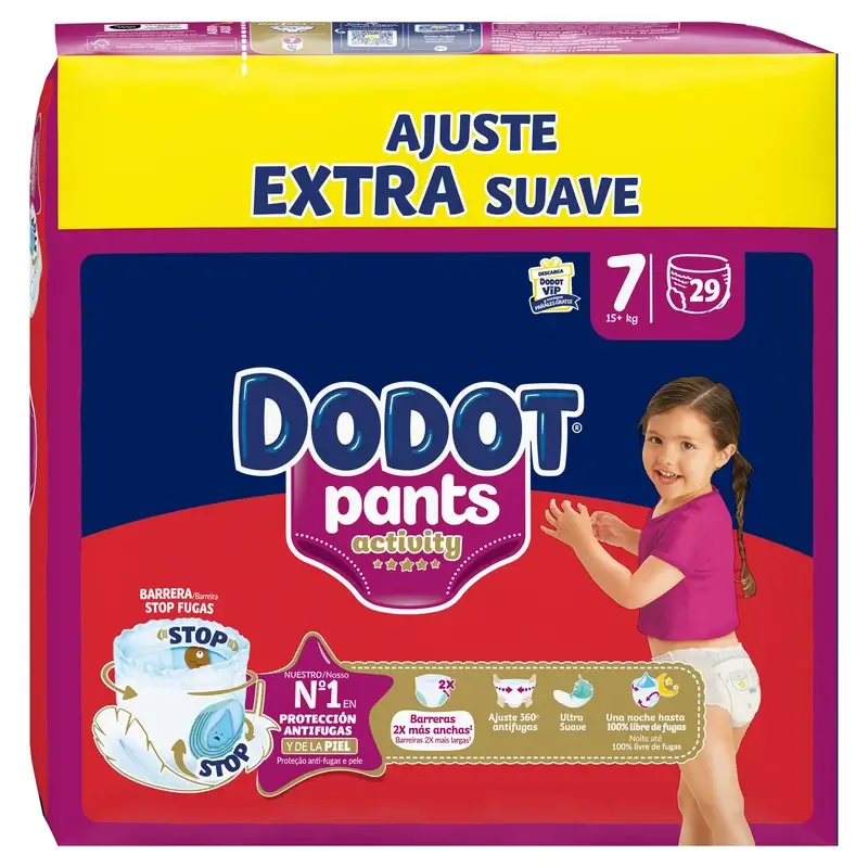 Dodot Activity Pants Pañal-Braguita Talla 7, 15kg+, 29 Pañales - Image 2