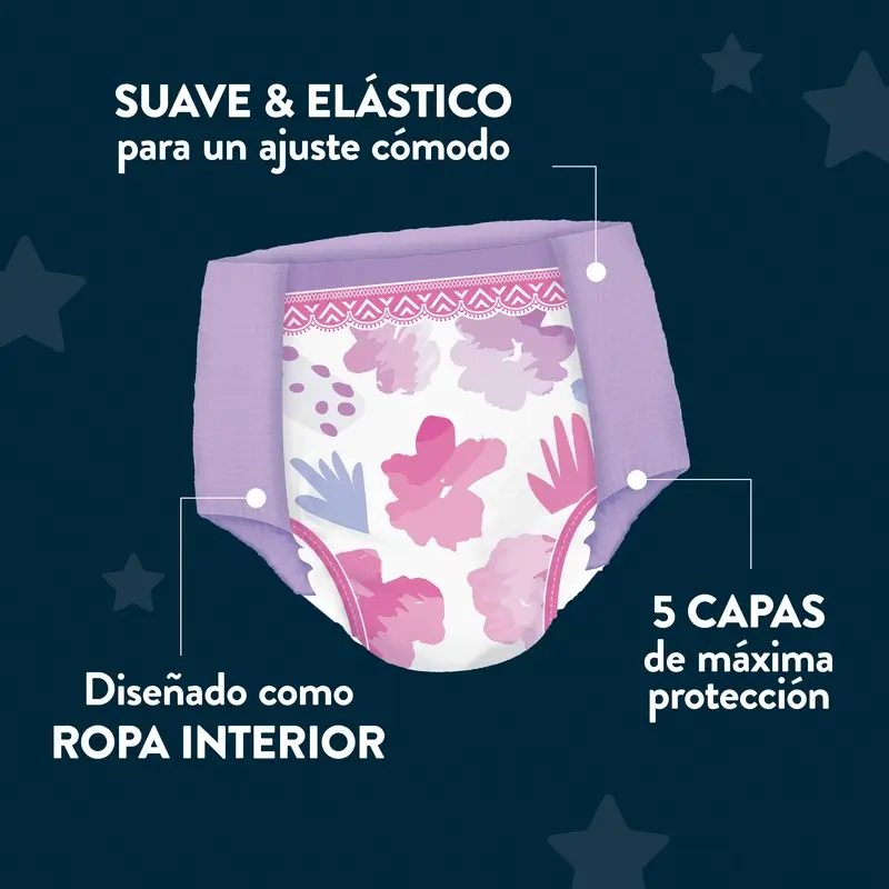 Drynites Talla 4-7 Niña Pañales De Noche , 16 unidades - Image 2