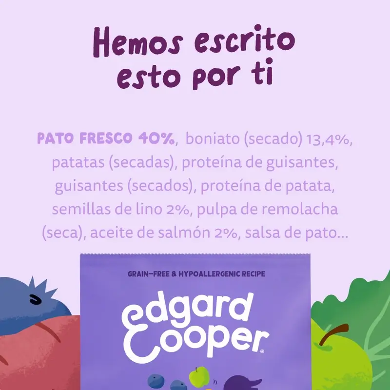 Edgard & Cooper Pienso Para Perros Adultos Medianos Con Pato Fresco , 2,5 kg - Image 11