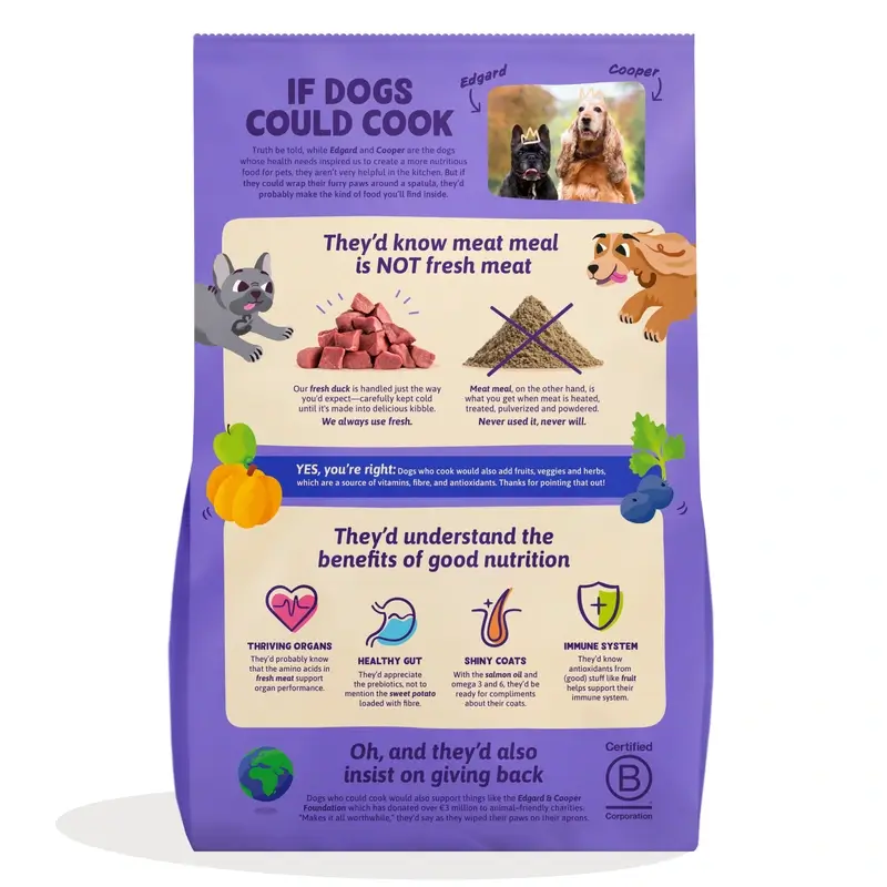 Edgard & Cooper Pienso Para Perros Adultos Medianos Con Pato Fresco , 2,5 kg - Image 2
