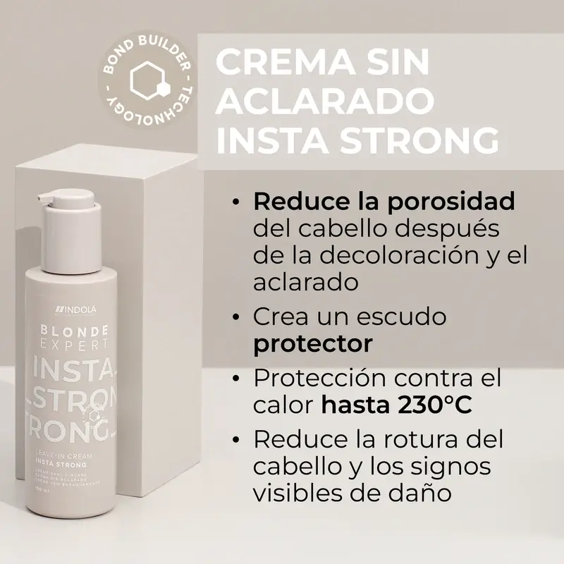 Indola Crema Sin Aclarado Insta Strong Para Rubios Profesionales, 145 Ml - Image 2