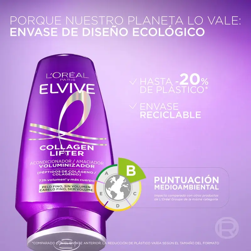 L'Oréal Paris Elvive Collagen Lifter Acondicionador Voluminizador, 300 ml - Image 11