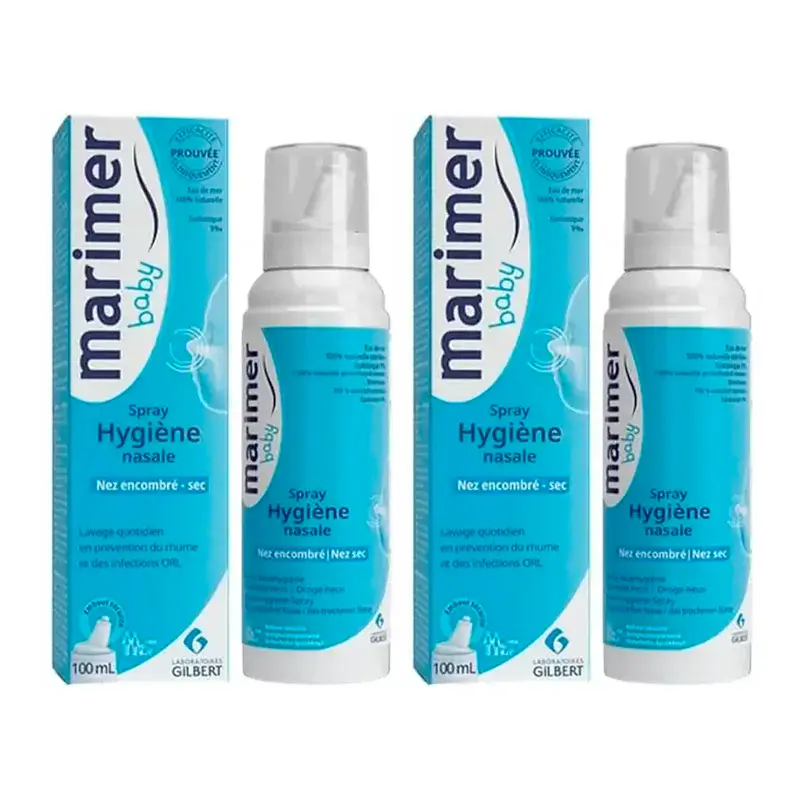 Marimer Agua De Mar Baby Spray Nasal Isotónico, Pack 2 x 100Ml
