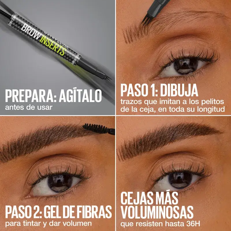 Maybelline New York Brow Insert Lapiz De Ceja, Medium Brown, 1.25 ml - Image 7