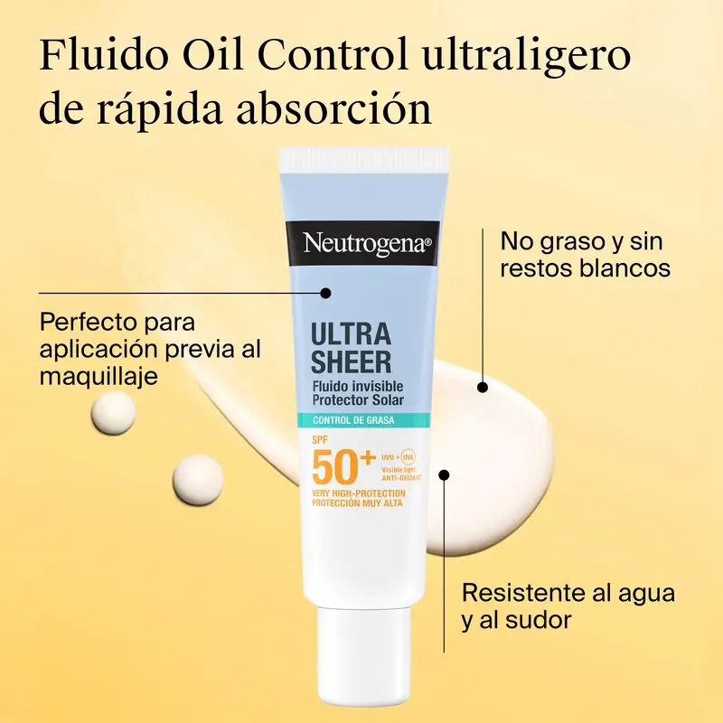 Neutrogena Ultra Sheer Fluido Invisible Oil Control Spf50+, 50 ml - Image 3
