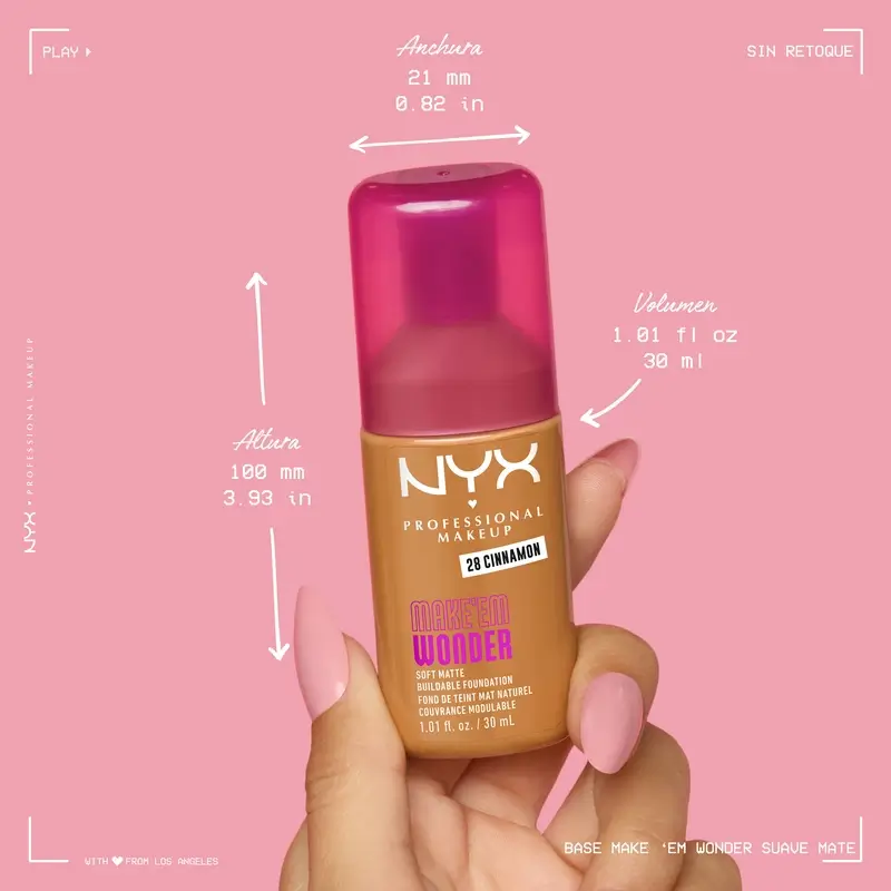 Nyx Cosmetics Make Em Wonder Fdt Natural, 30 ml - Image 8