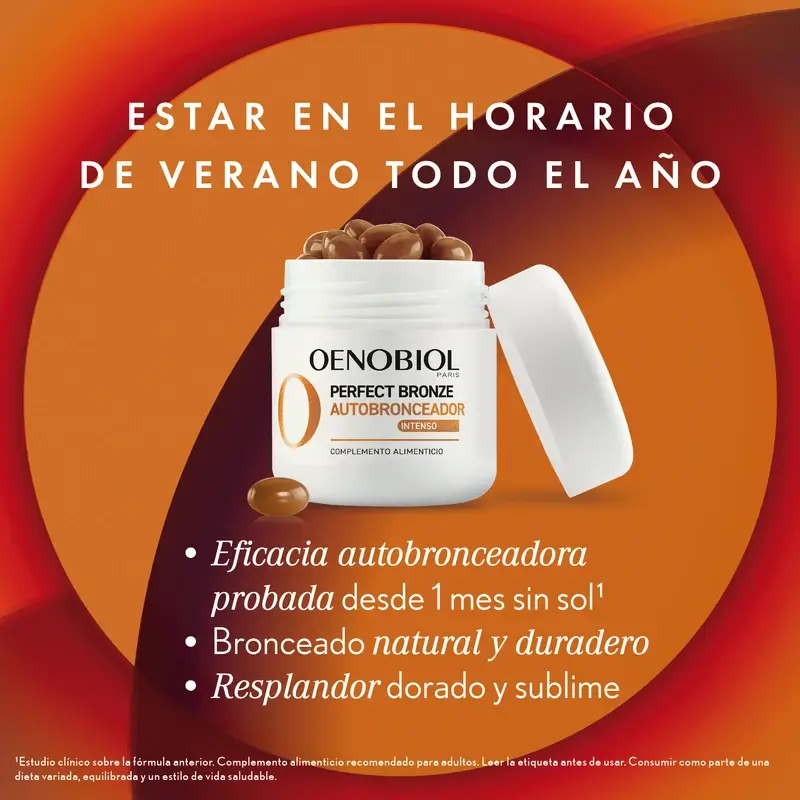 Oenobiol Perfect Bronze Autobronceador Brillo Dorado, 2x30 caps - Image 3