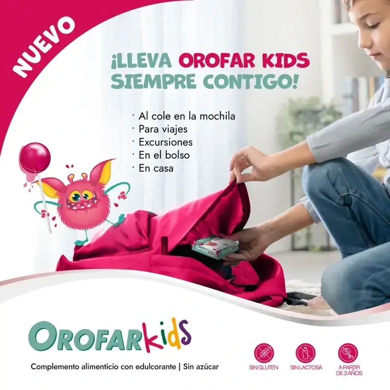 Orofar Kids Piruletas Para Picor De Garganta Sabor Frambuesa Sin Azúcar , 2x8 piruletas - Image 5