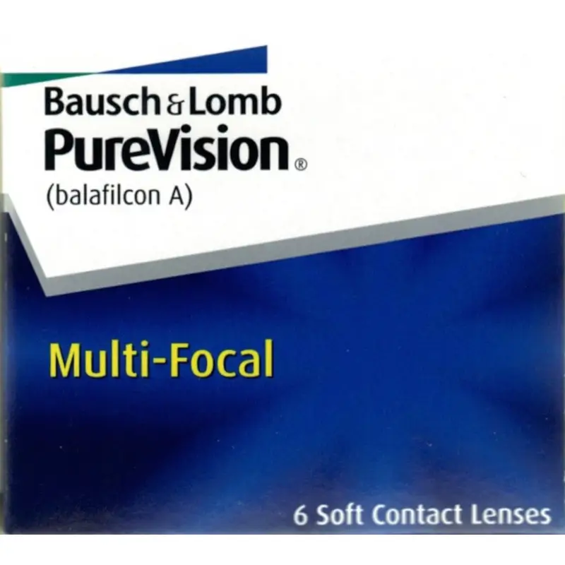 Purevision Lentillas Multifocales Mensuales , 6 unidades - -3.00, 8.6, Baja, 14.0