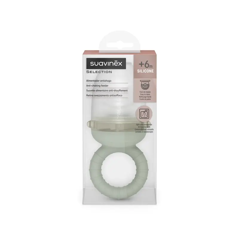 Suavinex Alimentador Antiahogo De Silicona, +6 Meses, Verde - Image 3