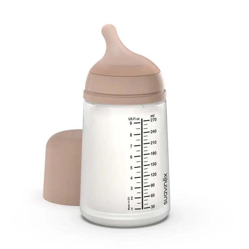 Suavinex Biberón Anticólico Zero Zero 270 Ml, Flujo Medio (M), +3 Meses, Medium
