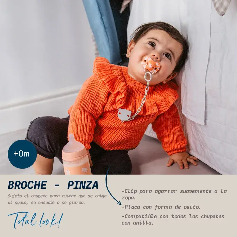 Suavinex Broche Pinza Sujetachupetes +0 Meses Wild&Free Rosa - Image 2