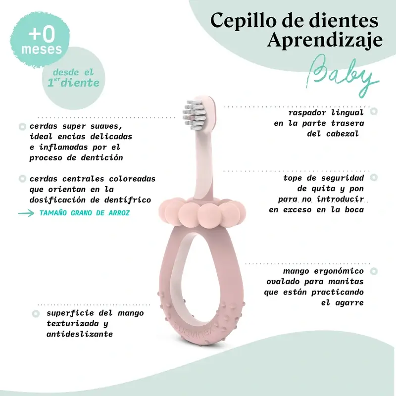 Suavinex Cepillo Dientes Para Bebés De 0 A 2 Años, Verde - Image 5