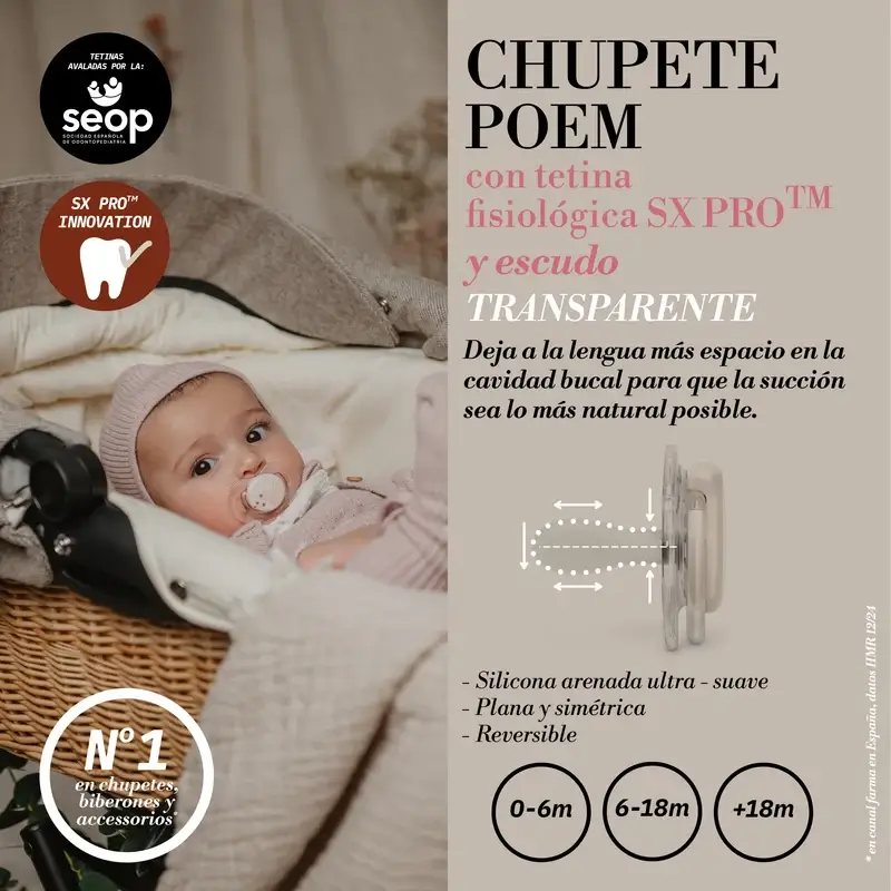 Suavinex Chupete Sx Pro 0/6 Meses, Poetry Rosa - Image 4