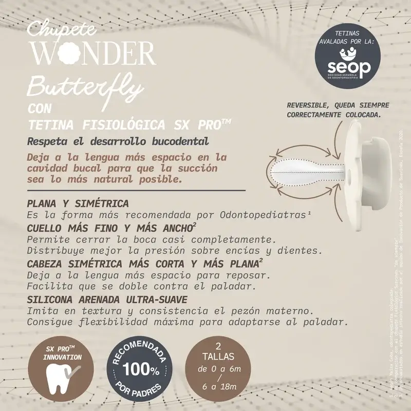 Suavinex Chupete Sx Pro 6/18 Meses, Wonderland Beige - Image 9