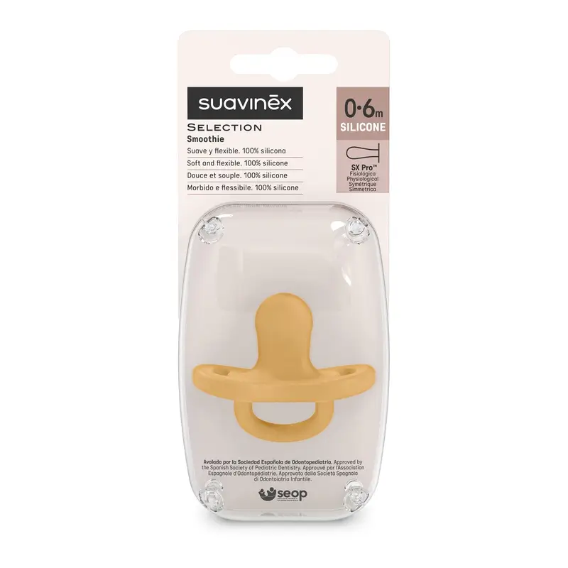 Suavinex Chupete Todo Silicona Fisiológico Sx Pro, 0/6 Meses, Honey - Image 3
