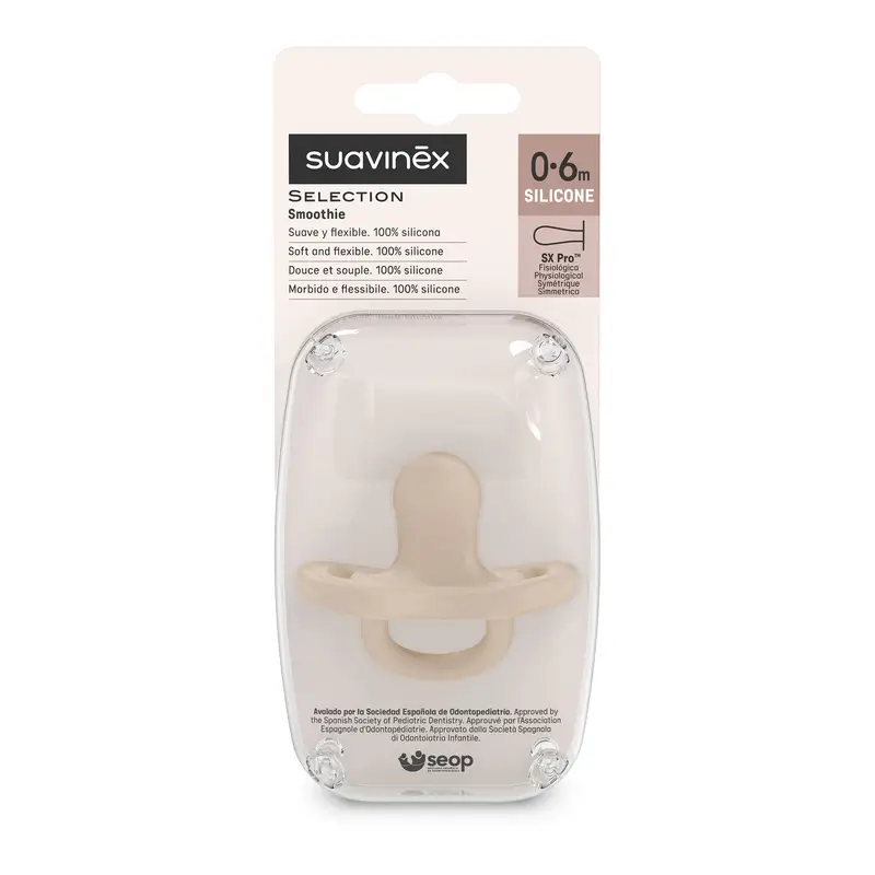 Suavinex Chupete Todo Silicona Fisiológico Sx Pro, 0/6 Meses, Irish Cream - Image 3