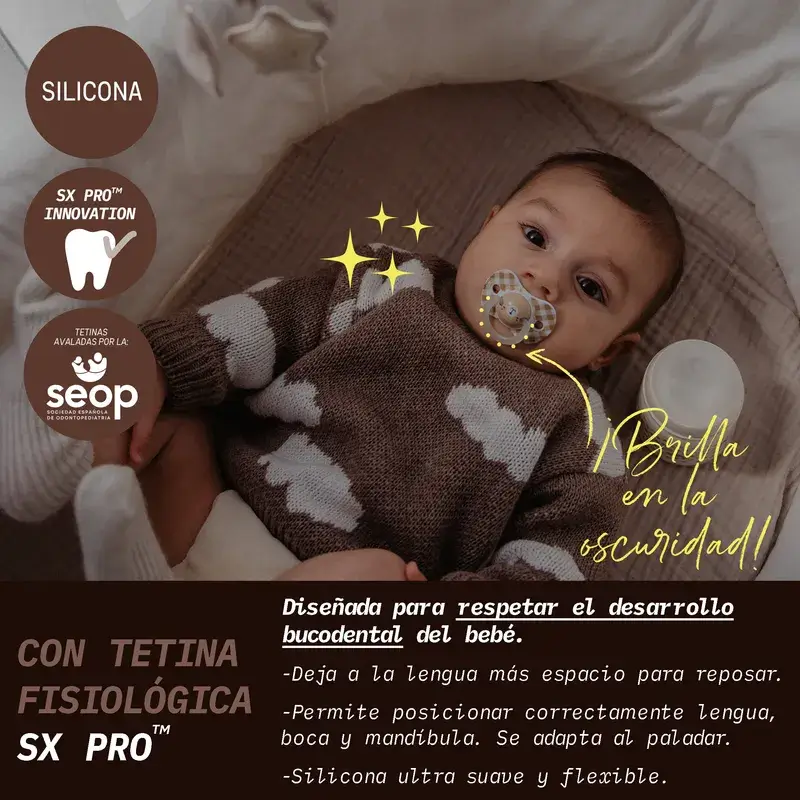 Suavinex Chupetes Nocturnos Night & Day Tetina Sx Pro 6/18 Meses Rosa, 2 unidades - Image 3