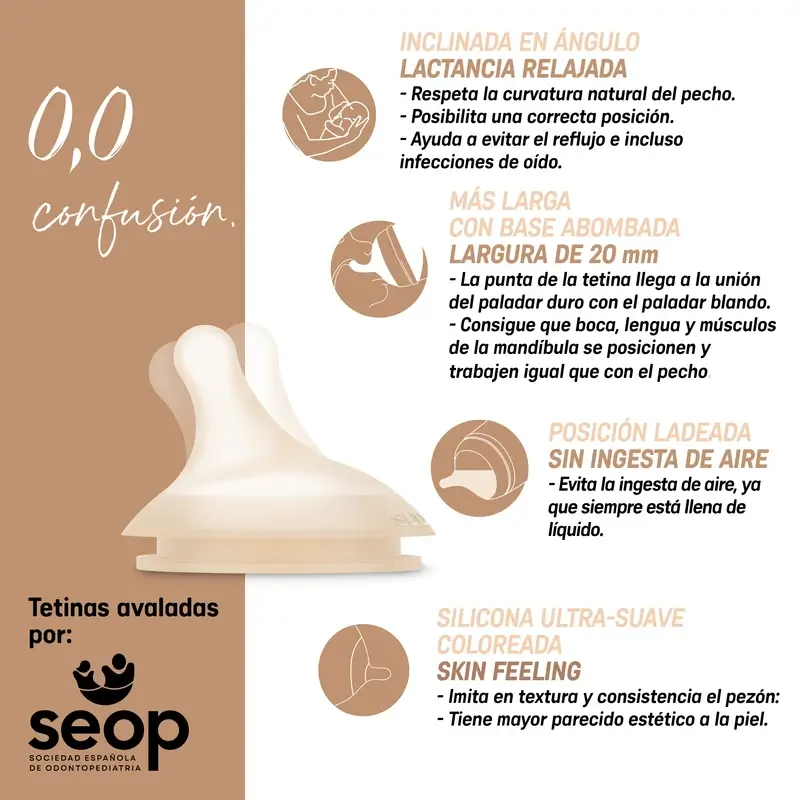 Suavinex Pack 2 Tetinas Zero Zero, Flujo Denso (L), +6 Meses, Fair - Image 8