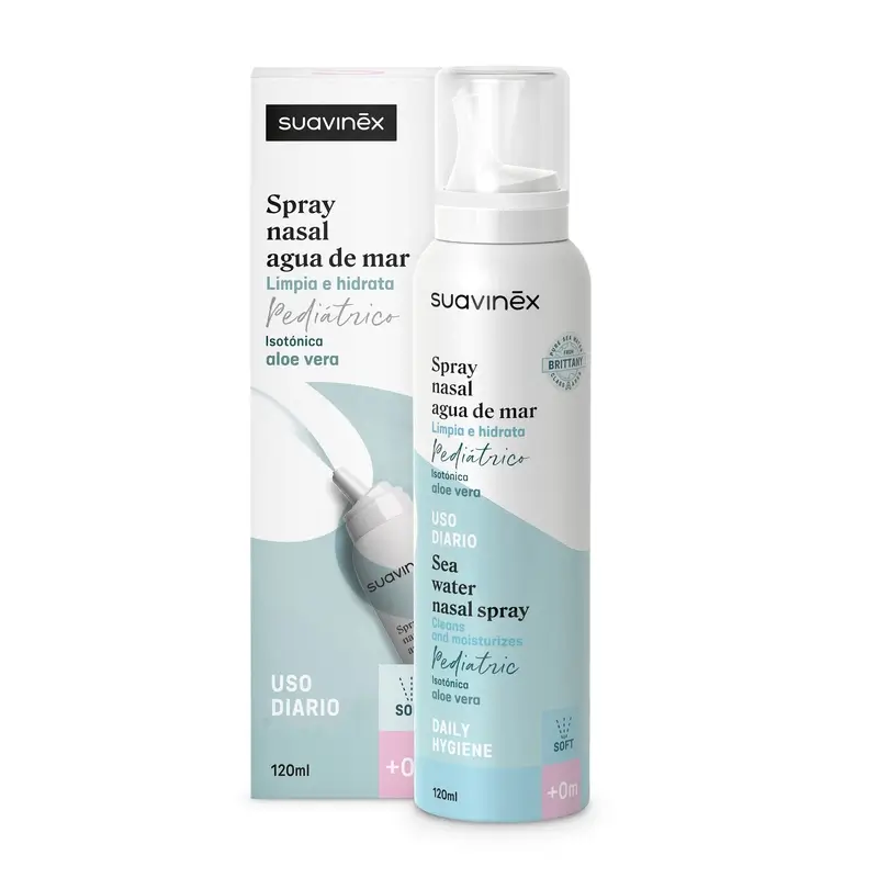 Suavinex Spray Nasal Isotónico Bebés, Higiene Diaria, 120 Ml