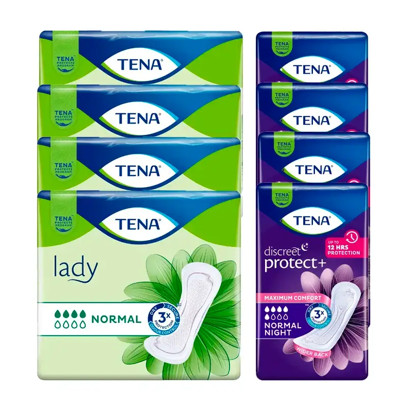 TENA Lady Normal 4 x 24 uds + TENA Discreet Normal Night 4 x10 uds - 1 MES