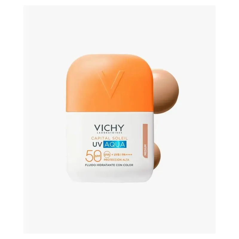 Vichy Solar Uv Aqua Hydrating Fluid Spf50 Tono Medio , 50 ml - Image 2